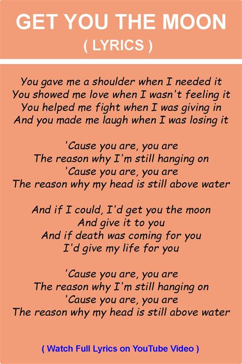 give u the moon lyrics|get you the moon song.